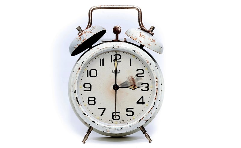 Clock representing time travel